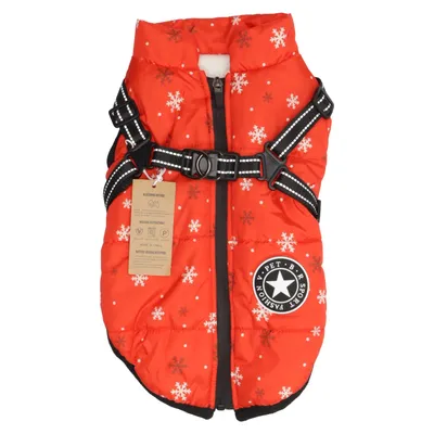Manteau pour chien (Rouge, Blanc) de V.Pet.B.R Polyester