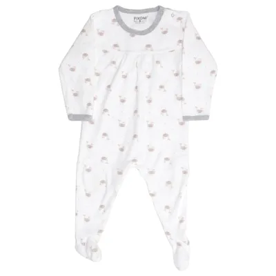Barboteuse (Blanc, Gris) de Fixoni Coton
