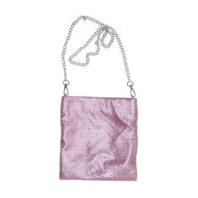 Axelremsväska (Barbara Metal Mesh Pink) från Núnoo Metallfiber