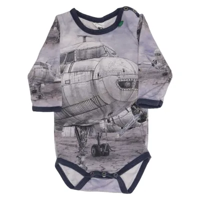 Body (Gris, Bleu) de Fred's World by Green Cotton Coton, Élasthane