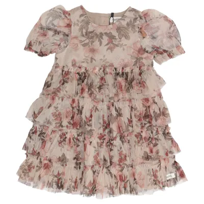 Jurk (Beige, Bruin) van Newbie by KappAhl Katoen, Polyester