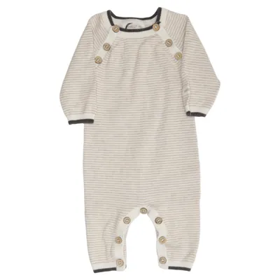 Sparkdräkt (Beige, Vit) från Newbie by KappAhl Ekologisk bomull