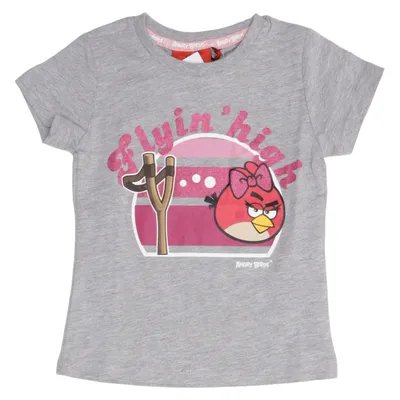 T-shirt (Grijs, Meerkleurig) van Angry Birds Katoen, Polyester