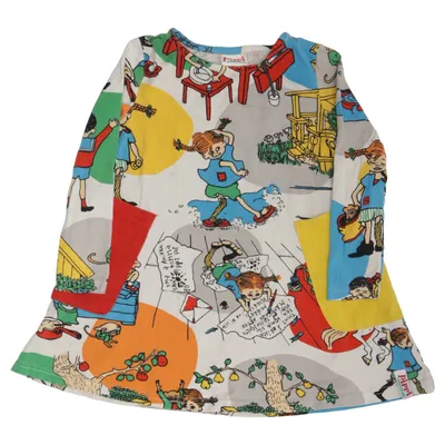 Klänning (Flerfärgad) från Pippi Långstrump Elastan, Ekologisk bomull