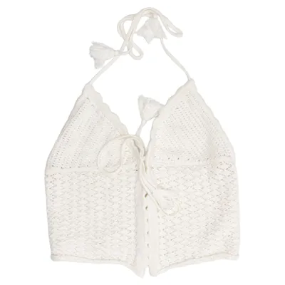 Haltertop (Wit) van FB Sister Knitwear