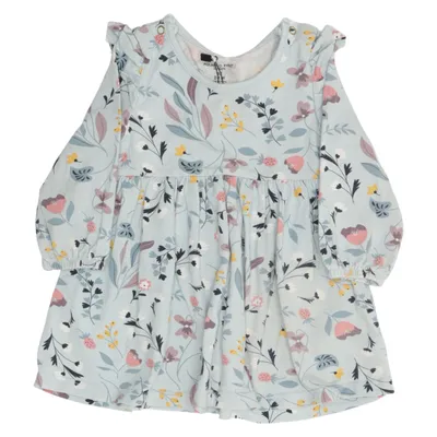 Dress (Blue, Multicolored) from Polarn O. Pyret Elastane, Organic cotton