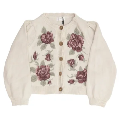 Cardigan (Beige, Multicolored) from Newbie by KappAhl Cotton