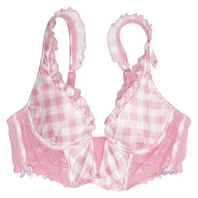 Bustier (Pink, Hvid) fra Boux Avenue Bomuld, Elastan, Polyamid, Polyester