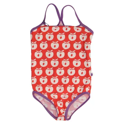Swimsuit (Red, White, Purple) from Småfolk Elastane, Polyamide