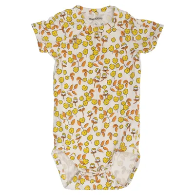 Body (Vit, Gul, Brun) från Mini Rodini Bomull, Elastan