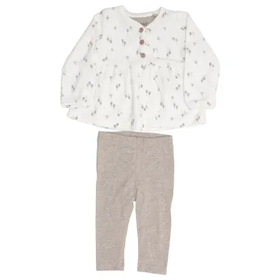 Set (White, Beige) from Kanz Cotton, Elastane