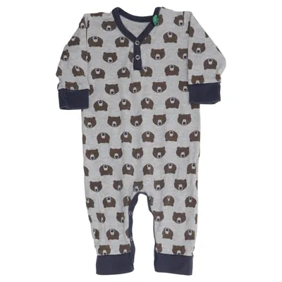 Barboteuse (Gris, Bleu) de Fred's World by Green Cotton Coton biologique