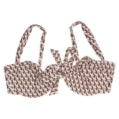 Bikini top (Cala Roja Top - Husk Geo) from Monday Swimwear
