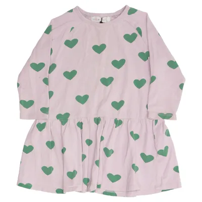 Robe (Rose, Vert) de Åhléns Kids Coton, Élasthane