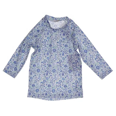 Långärmad t-shirt (Blå, Flerfärgad) från IA BON Elastan, Polyamid