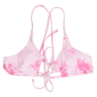 Bikini top (Pink, Hvid) fra Zaful Elastan, Polyester