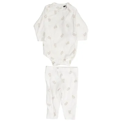 Sæt (Hvid, Brun) fra MyWear Baby Elastan, Økologisk bomuld