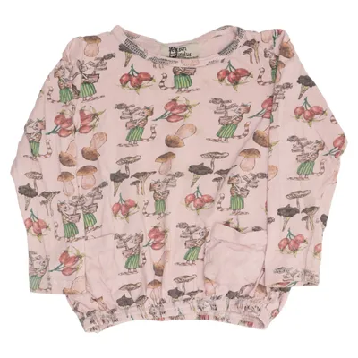 Langærmet t-shirt (Pink, Flerfarvet) fra Pettson och Findus
