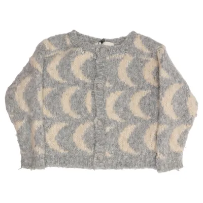 Cardigan (Gray, Beige) from Bobo Choses Acrylic, Polyamide, Wool
