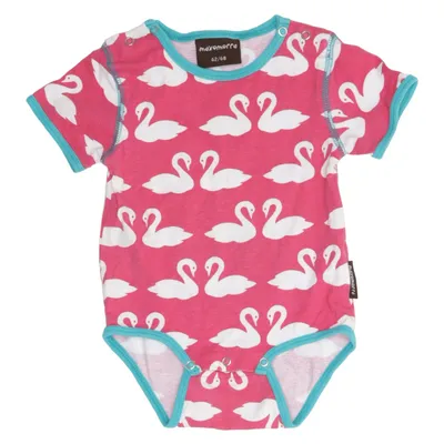 Body (Pink, White, Blue) from Maxomorra Elastane, Organic cotton