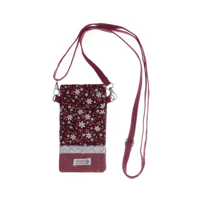 Sac pour téléphone (Rouge, Blanc) de Pure Nature Coton, Polyester