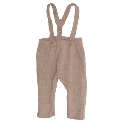 Hängselbyxor (Brun) från Lindex Newborn Bomull, Elastan