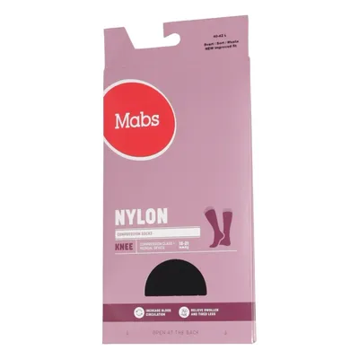 Kompressionsstrømper (Nylon Knee) fra Mabs Elastan, Polyamid