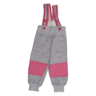 Hängselbyxor (Grå, Rosa) från H&M Baby Akryl, Bomull