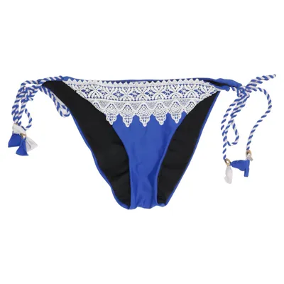 Bas de bikini (Bleu, Blanc) de Relleciga Élasthane, Polyamide