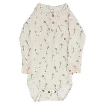 Body (Beige, Gris) de Lil' Atelier Élasthane, Lyocell, Coton biologique