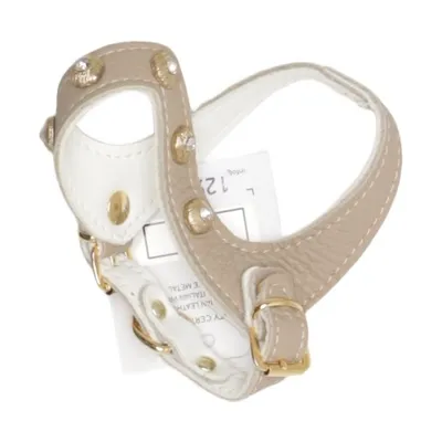 Dog harness (Beige) from I.M.A Luxury Collection