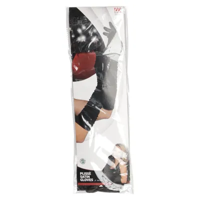 Kostuum accessoires (Plissé Satin Gloves) van Widmann