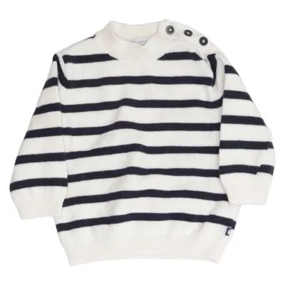 Sweater (White, Blue) from Petit Bateau Cotton, Wool