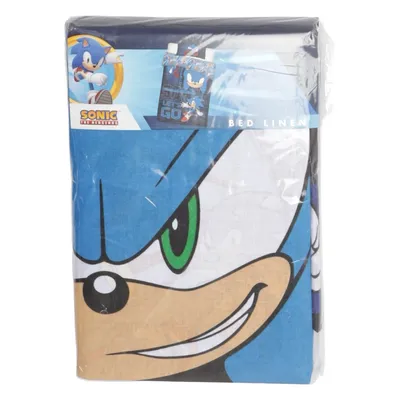 Parure de lit (Bleu, Multicolore) de sonic the hedgehog Coton