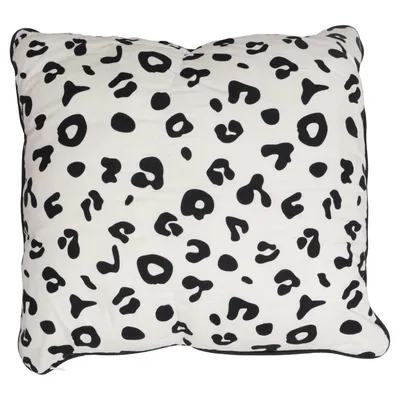 Sierkussen (Wit, Zwart) van Jox Katoen, Polyester
