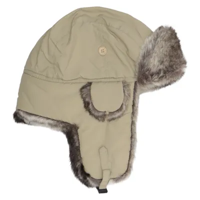 Trapper-Mütze (Beige) von Wigéns Kunstpelz, Polyester, Viskose