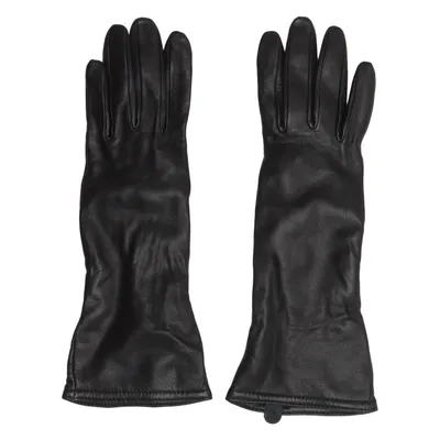 Leather gloves (Black) from Vagabond Leather, Wool