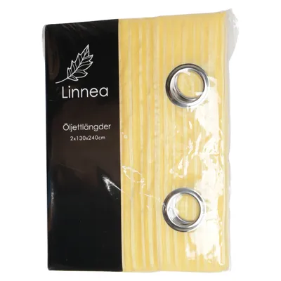 Øjenlågsgardin (Gul) fra Linnea Polyester