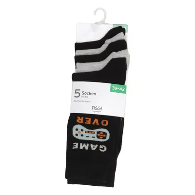 Chaussettes (Noir, Gris, Multicolore) de Yigga Coton, Élasthane, Polyamide, Polyester