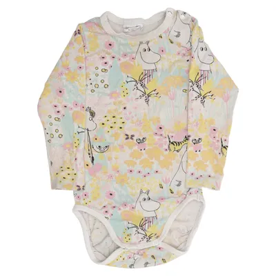 Body (Yellow, Pink, Multicolored) from Moomin by Martinex Elastane, Organic cotton