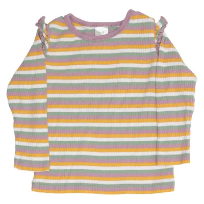 Langærmet t-shirt (Hvid, Flerfarvet) fra Alana Økologisk bomuld