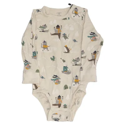 Body (Beige, Flerfarvet) fra Lindex Baby Bomuld, Elastan