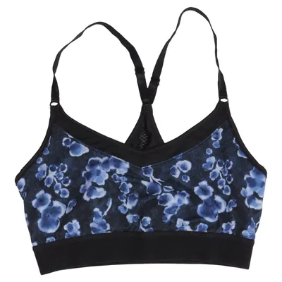 Sport-BH (Blå, Svart) från Manduka Elastan, Återvunnen polyester