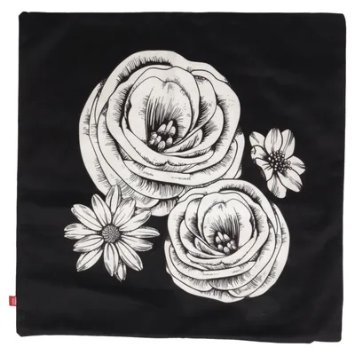 Housse de coussin (Noir, Blanc) de Home & You Polyester
