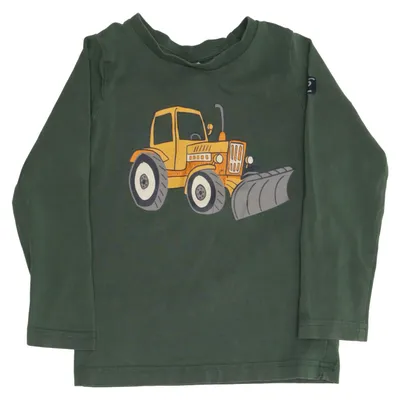 Long sleeve T-shirt (Green) from Polarn O. Pyret Elastane, Organic cotton