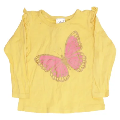 Lange mouwen shirt (Geel, Roze) van Citat Katoen