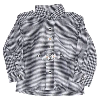 Shirt (Blauw, Wit) van Isar-Trachten Katoen