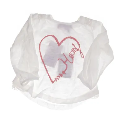 Långärmad t-shirt (Vit, Rosa) från Baby Baby Bomull