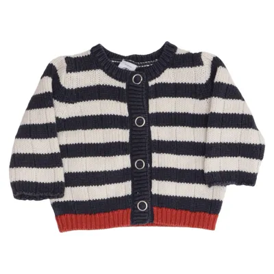 Kofta (Blå, Vit, Röd) från Petit Bateau Bomull, Ull