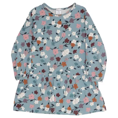 Dress (Blue, Multicolored) from Polarn O. Pyret Elastane, Organic cotton